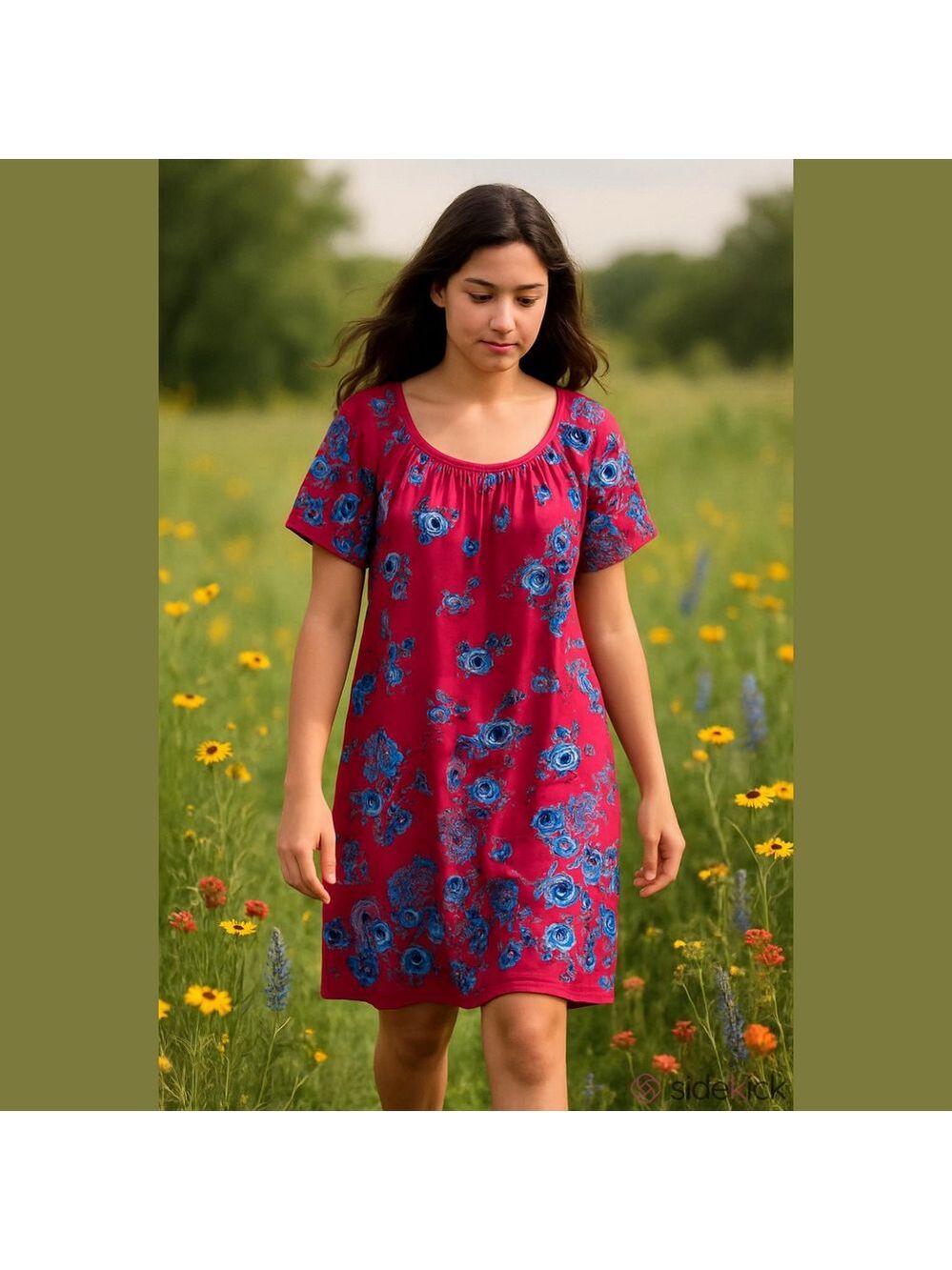 Vintage Tropical Floral Dress Hawaiian Vacation Mumu granny Grandma cottagecore